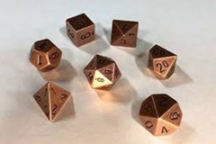 Chessex Metal 7+1 Die Set - Copper